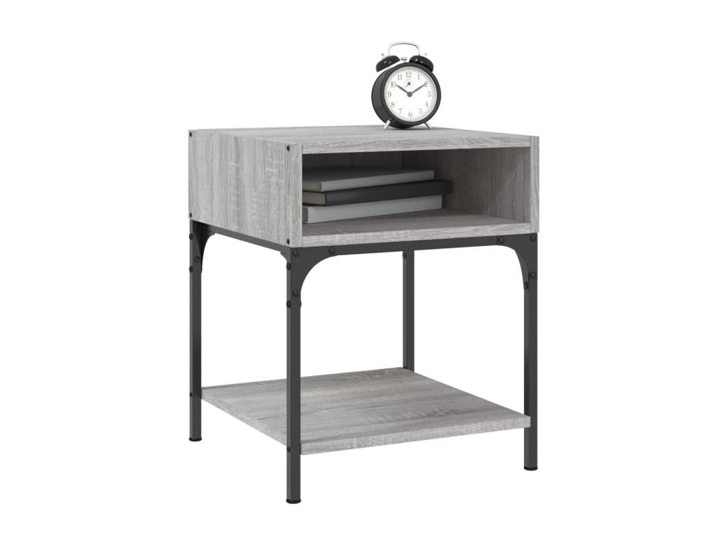 Tables de chevet 2 pcs Artigeo gris 40x41x50 cm bois ingénierie DELB23198