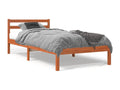 Cadre de lit sans matelas cire marron 100x200cm bois pin massif PVUP20601