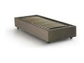 Lit simple Chezlova lit coffre avec revêtement en éco-cuir Made in Italy ouverture frontale adaptée pour matelas 80x190 cm gris tourterelle POSW28427