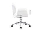 Chaise pivotante de bureau Blanc Similicuir 2 AZNZ36224