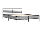 Cadre de lit Artigeo gris 160x200 cm bois d'ingénierie et métal EGJK58517