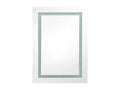 Armoire de salle de bain à miroir LED blanc et chêne 50x13x70cm RGWD86727