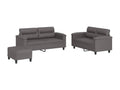 Ensemble de canapés 3 pcs avec coussins Gris Similicuir LYPU73853