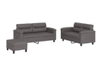 Ensemble de canapés 3 pcs avec coussins Gris Similicuir LYPU73853