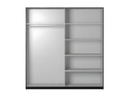 Armoire Decohaute 2 portes avec miroirs modulables - noir mat - 200x61x210 cm IEPH33606