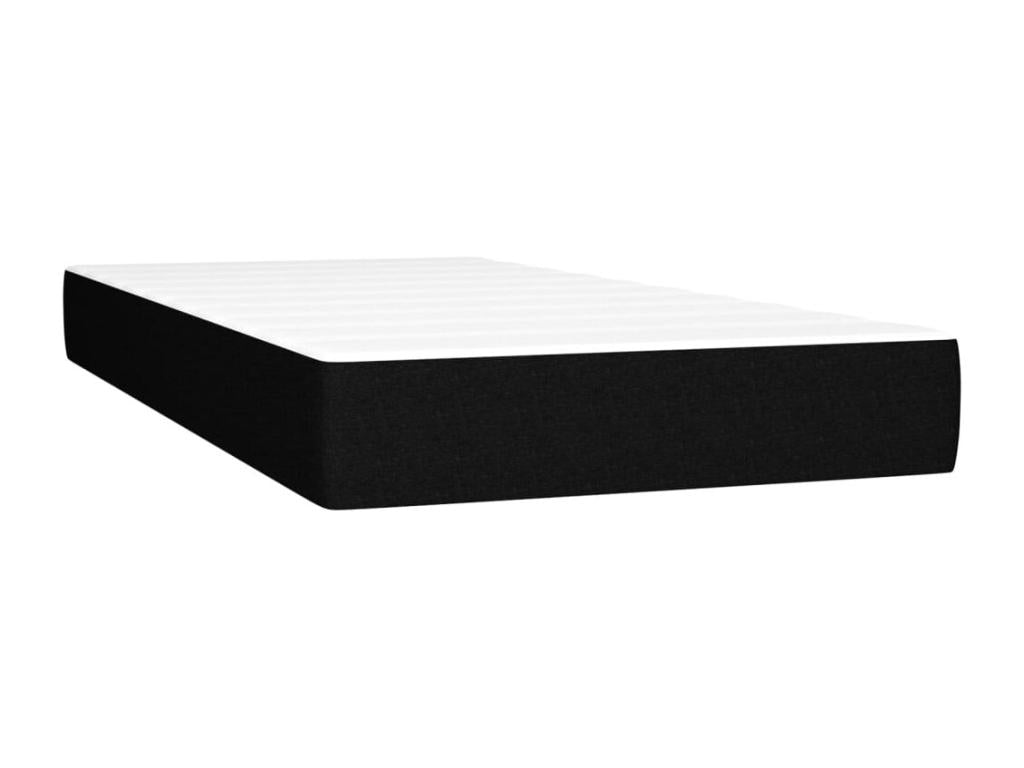Sommier tapissier et matelas et LED Noir 200x200 cm Tissu TIMF61890