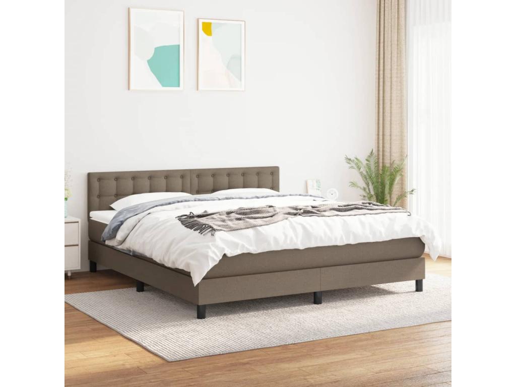 Lit à sommier tapissier avec matelas Artigeo 180x200 cm Tissu NVNR40903