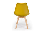Chaise Artigeo style nordique - Assise en simili cuir et pieds en bois clair-Couleur Jaune Artigeo WHRW15790