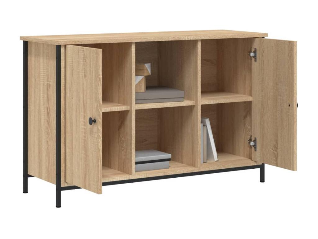 Meuble TV chêne Artigeo 100x35x65 cm bois d'ingénierie ZHGC08537