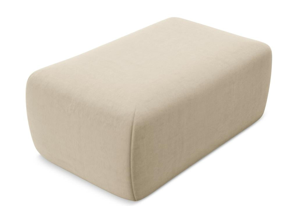 Pouf en velours - beige clair - Chezlova FKNT83314