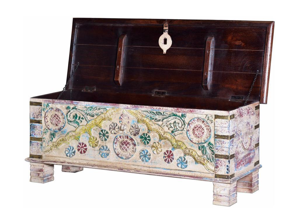 Coffre en manguier multiCouleure MULTICouleur.Giner y Colomer.45x40x116 HEQE53602