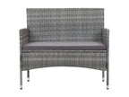 Banc de jardin 105 cm Résine tressée Gris JQAE70515