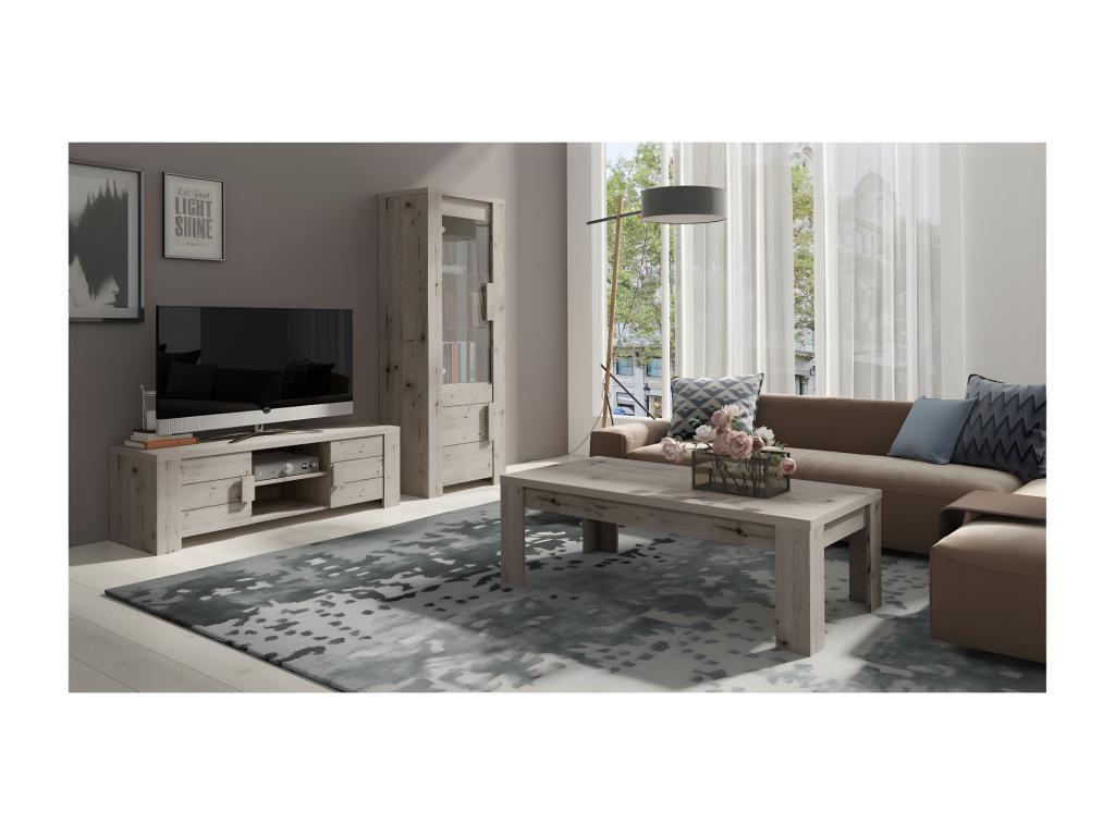 Petite vitrine Chezlova 2 portes - chêne Chezlova - 72x195x47 cm EGVJ71246