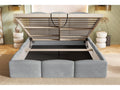 Artigeo Lit 140x200 Roma Slim - Lit coffre 140x200 lit double avec Rangement tissu velours - Gris clair Amor Velvet 4318 MCNM93201