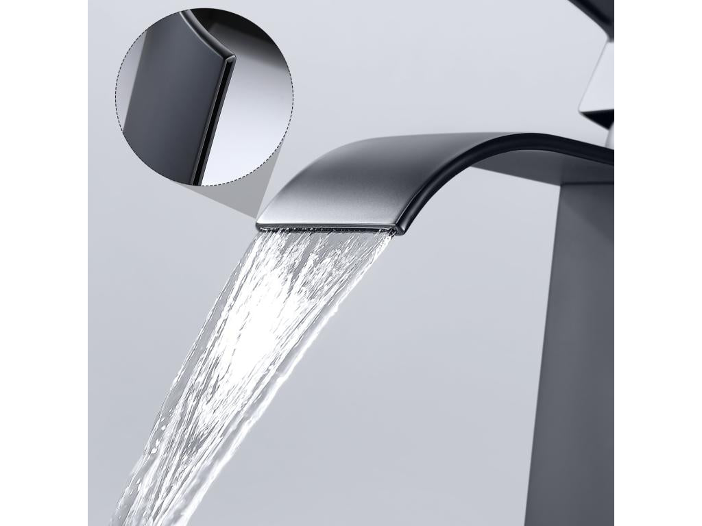 2PCS Artigeo max Robinet de Lavabo Artigeo Noir Robinet de Lavabo de Comptoir à Poignée Unique Pour SDB Mitigeur de Lavabo Design Moderne EU Modèle AVGC02623