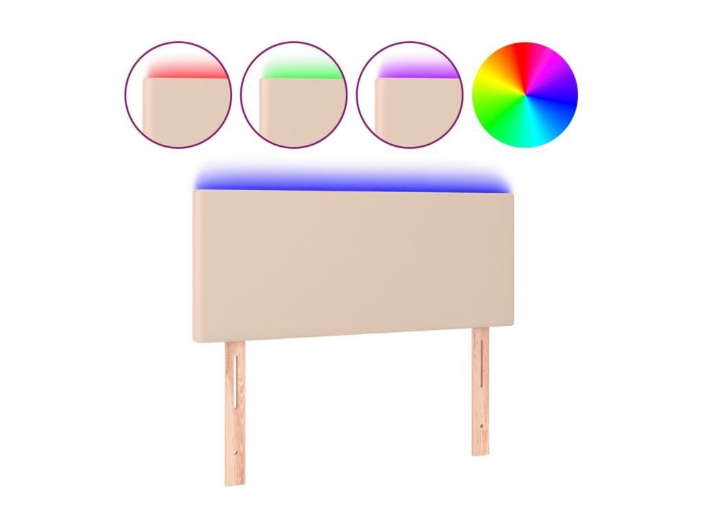 Tête de lit à LED Cappuccino 100x5x78/88 cm Similicuir UWMG13593