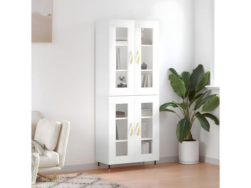 Buffet haut Blanc 69,5x34x180 cm Bois d'ingénierie YJIJ72352