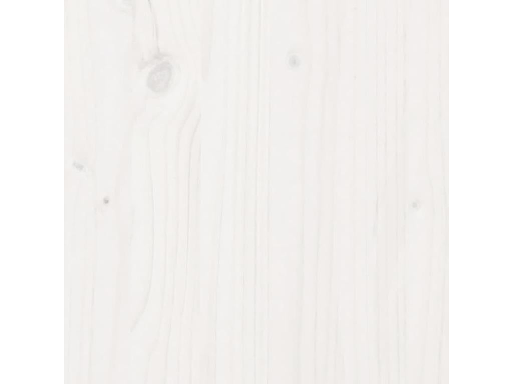 Lit bibliothèque sans matelas blanc 150x200 cm bois pin massif POVK49571