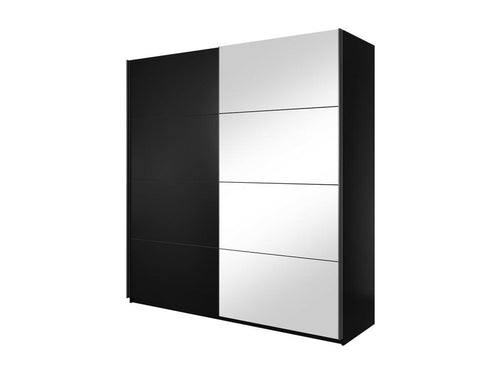 Armoire Decohaute 2 portes avec miroirs modulables - noir mat - 200x61x210 cm IEPH33606