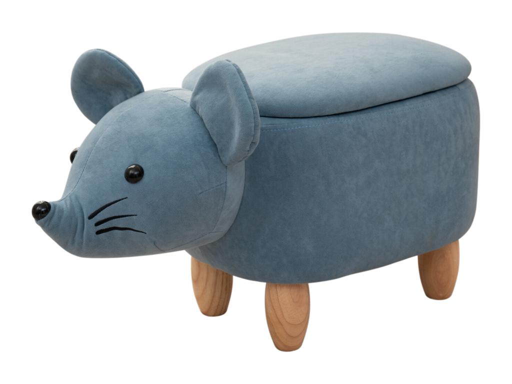 Tabouret animal souris bleu ZJUB36067