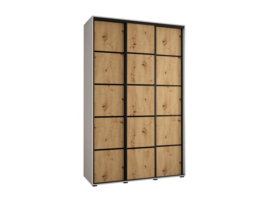 ARMOIRE Artigeo 4 À PORTES COULISSANTES 235.2/170/45 3 portes Blanc/Artigeo/Noir WIXV19451