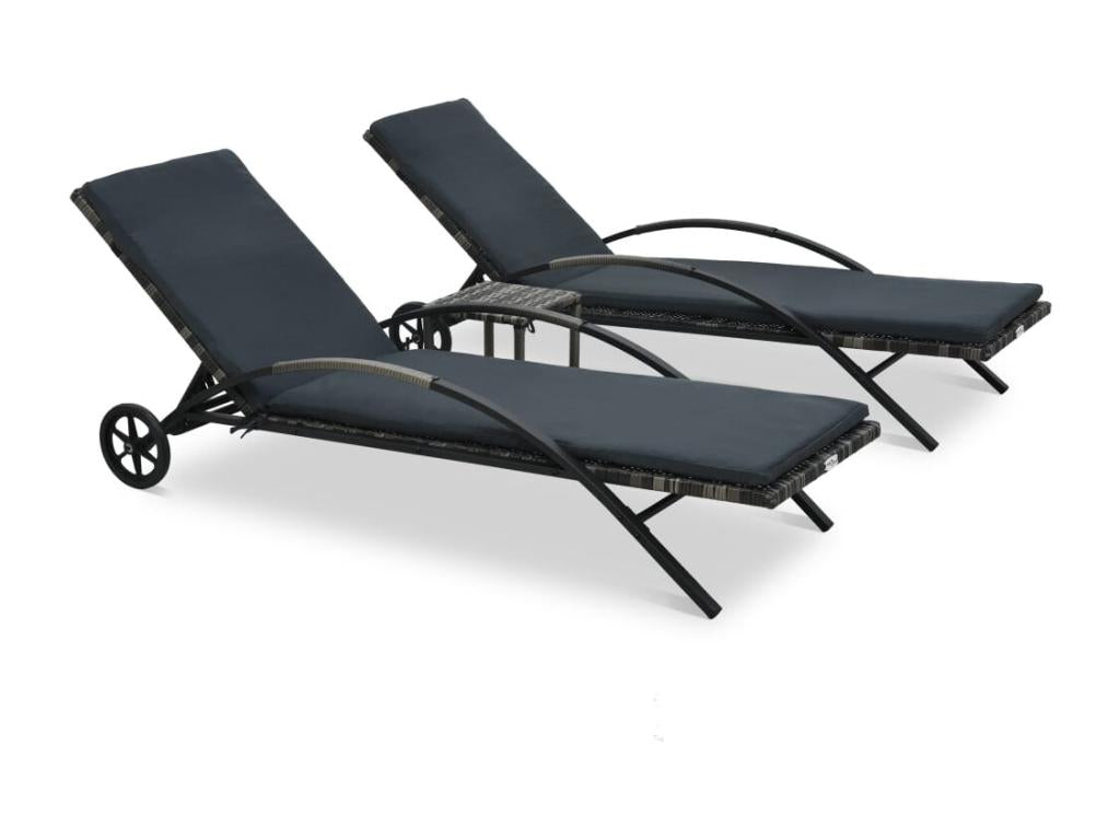 Lot de deux chaises résine 200x65x39 cm 02 0011911 HRJZ18976