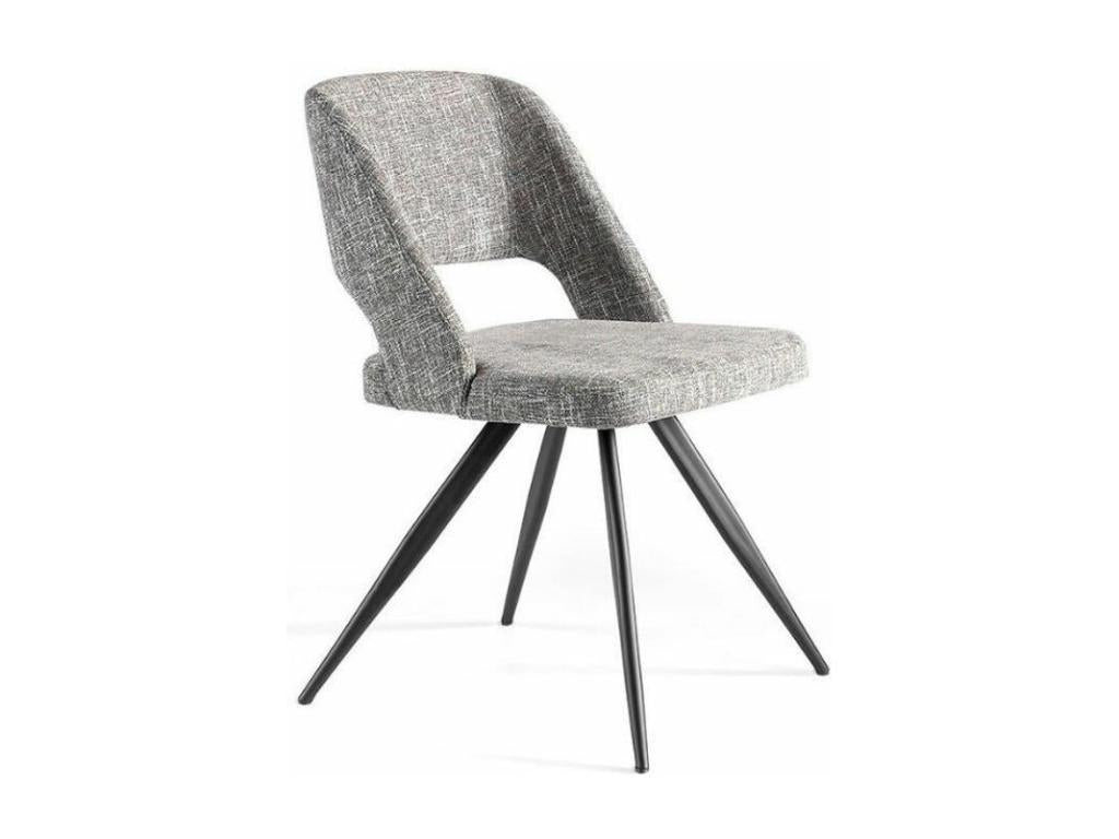 Chaise tissu et pieds acier noir Chezlova - lot de 2-Couleur Chezlova 40 ETIE96679