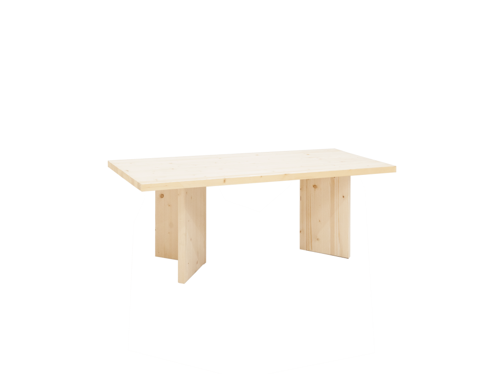Table basse en bois de sapin en naturel 120x50cm - Chezlova ASYC78577