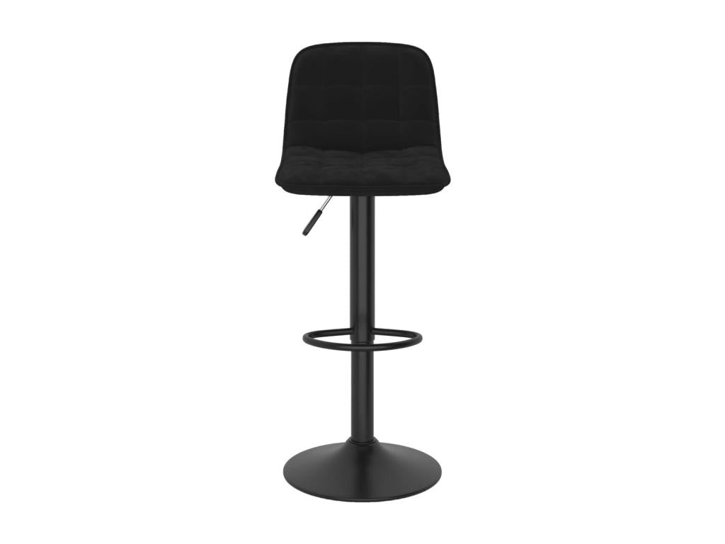 Tabourets de bar lot de 2 velours noir AWFR05413