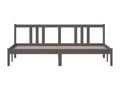 Cadre de lit Gris Bois massif 180x200 cm Super Chezlova VLTY24499