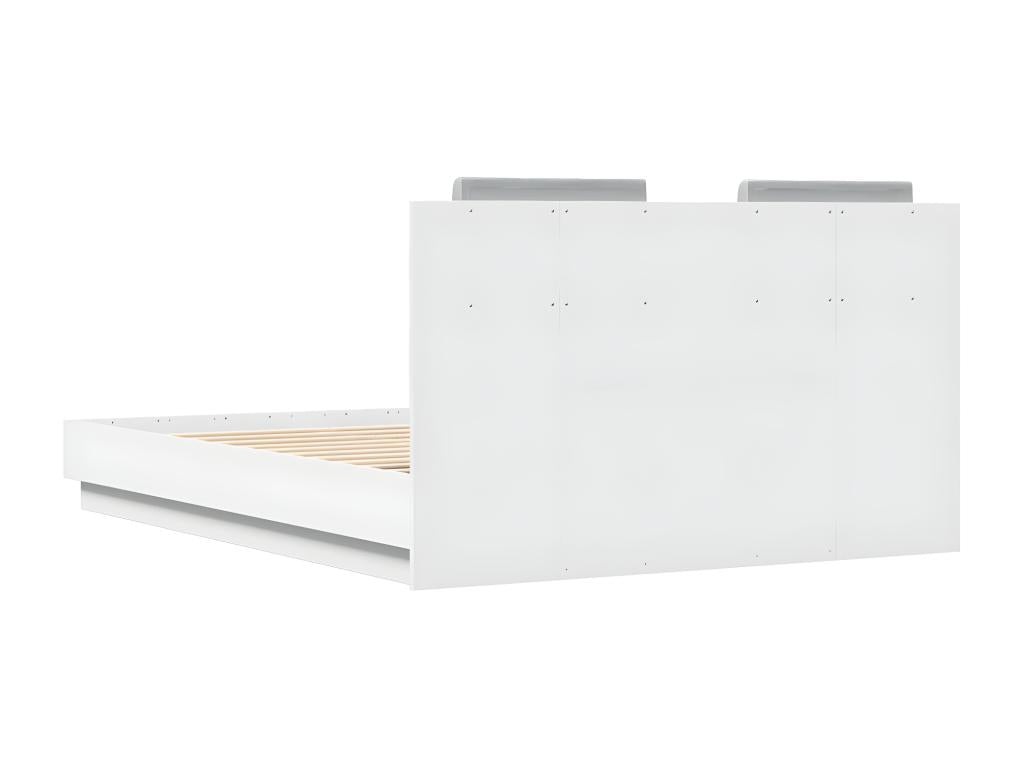 Cadre de lit sans matelas blanc 120x190 cm RHVO56366