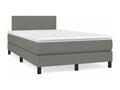 Sommier à Artigeo de lit avec matelas gris foncé 120x190 tissu NIRI48207