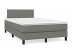 Sommier à Artigeo de lit avec matelas gris foncé 120x190 tissu NIRI48207