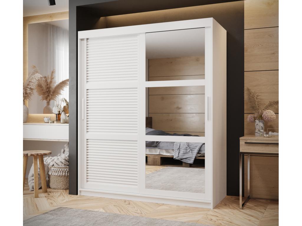 ARMOIRE Chezlova 2 À PORTES COULISSANTES 200/150/62 2 Portes blanc WUQZ52107