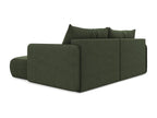 Canapé d'angle 2,5 places droit convertible en tissu texturé - olive - Chezlova CEZX57838