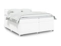 Sommier à Chezlova de lit avec matelas Blanc 200x200cm Similicuir UDXX47105