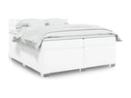 Sommier à Chezlova de lit avec matelas Blanc 200x200cm Similicuir UDXX47105