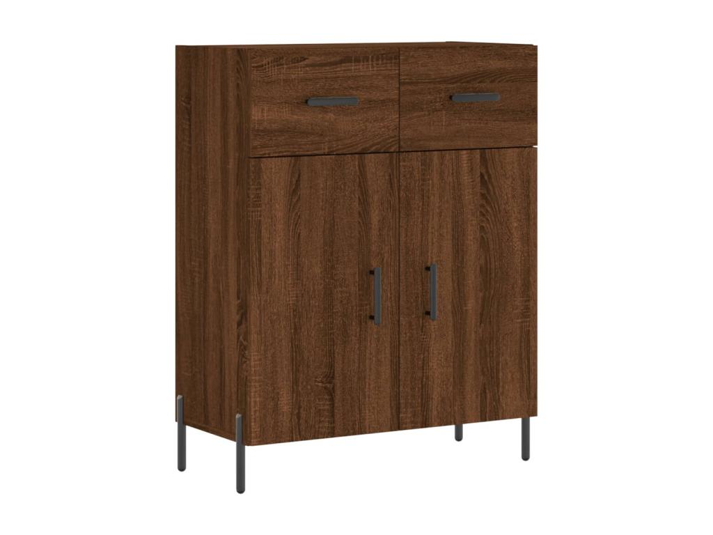 Buffet chêne marron 69,5x34x90 cm bois d'ingénierie XWSM62224