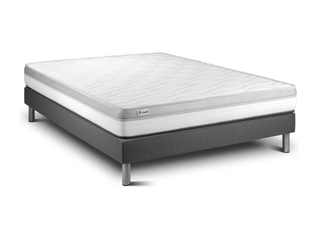 Ensemble VITAL Chezlova 180x200 cm sommier Chezlova gris FOFV03428