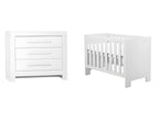 Lit bébé et Commode à langer Calmo Blanc NTAZ71153