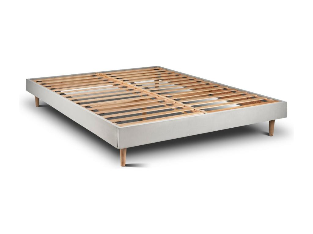 Sommier Chezlova Velours Gris clair 180x200 H29cm GWKW81186