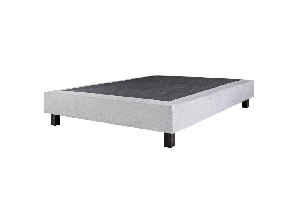 Ensemble Matelas Rêverie 30 cm mousses haute densité ferme face été/hiver sommier gris ep20cm 140x200cm MZOU30079