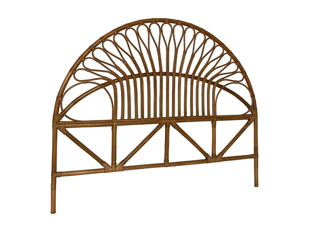 Tête de lit en rotin foncé L 140 x P3 x H115cm OHSO26654