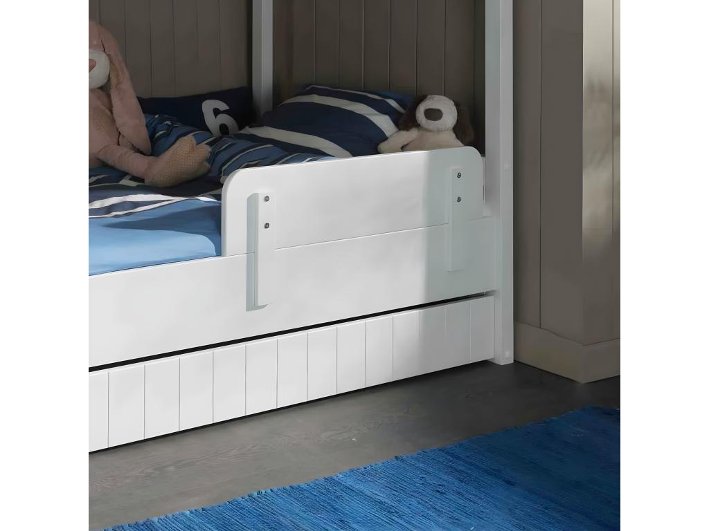 Chezlova - Barrière de Sécurité pour Lit Laquée Blanc YQNF80145