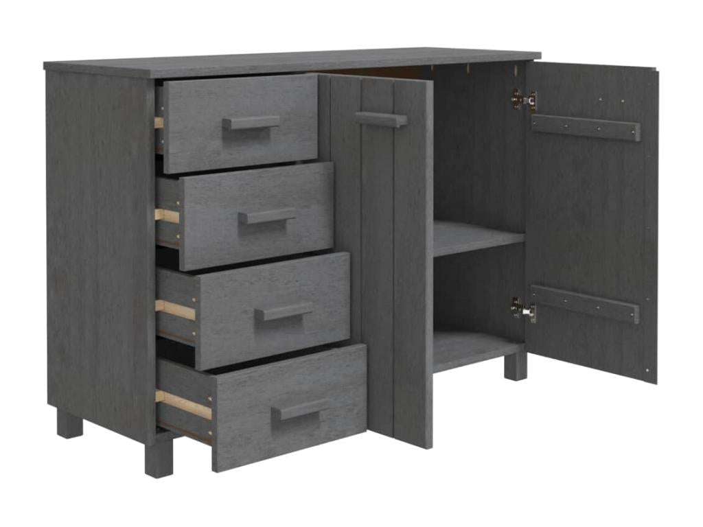 Buffet Chezlova Gris foncé 113x40x80 cm Bois massif de pin FSVU76241