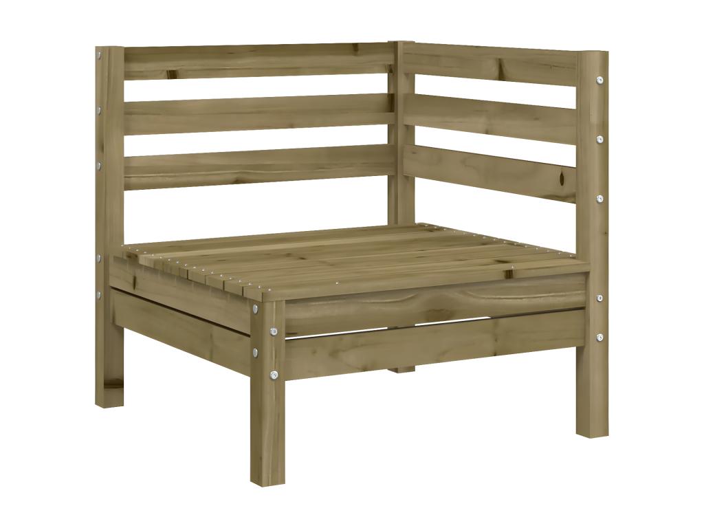 Canapé de jardin 4 places bois de pin imprégné JKJE82334
