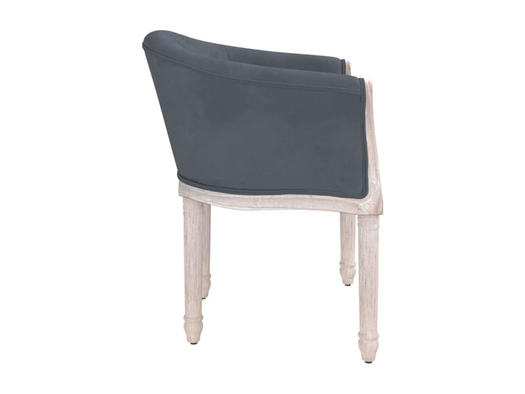 Chaise à manger Gris foncé Velours AAQG99424