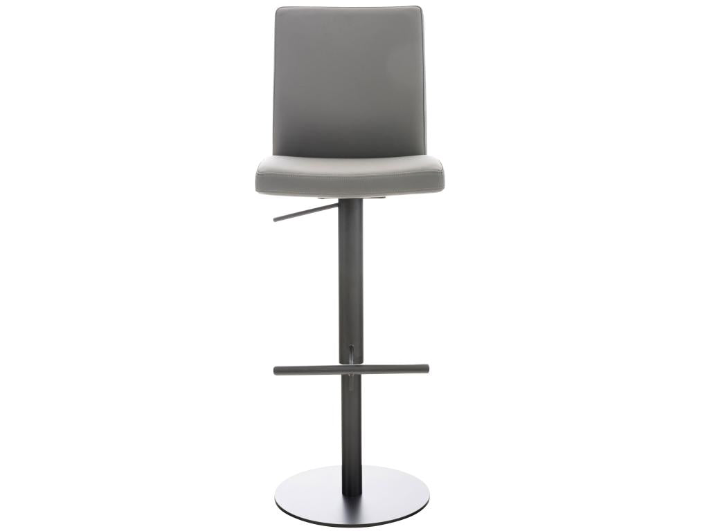 Tabouret de bar - Similicuir / Métal - Gris - Artigeo VOBI07233