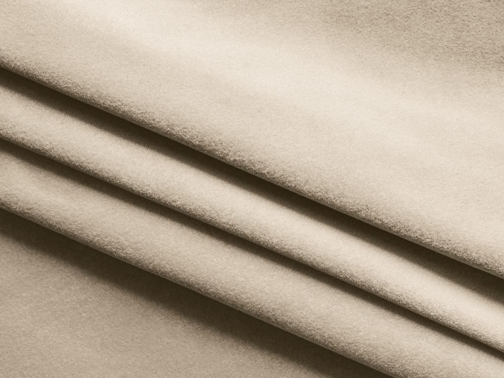 Pouf en velours - beige clair - Chezlova FKNT83314