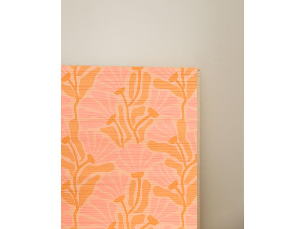 Tête de lit en bois de pin imprimé naturel 200x80cm - Chezlova LFAH64038